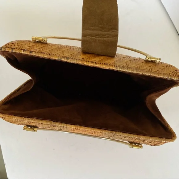 -sold-Vintage Straw Woven Wicker Basket Bag - Picture 8 of 12